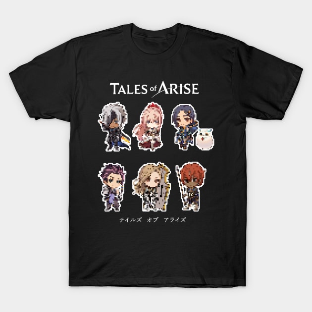 tales of arise - pixle 2 T-Shirt by Japanese Mask Art